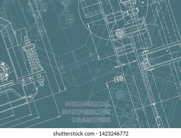 Cover, flyer, banner, background. Engineering drawing, technical documentation