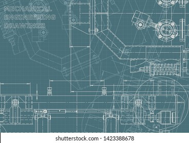 Cover, flyer, banner, background. Engineering drawing, technical documentation