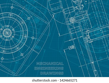 Cover, flyer, banner, background. Engineering drawing, technical documentation