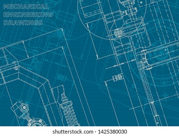 Cover, flyer, banner, background. Engineering drawing, technical documentation