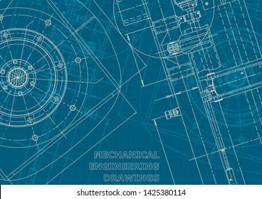 Cover, flyer, banner, background. Engineering drawing, technical documentation