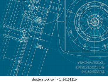 Cover, flyer, banner, background. Engineering drawing, technical documentation