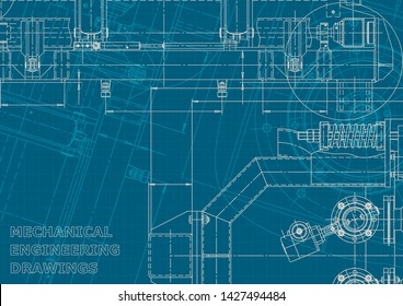 Cover, flyer, banner, background. Engineering drawing, technical documentation