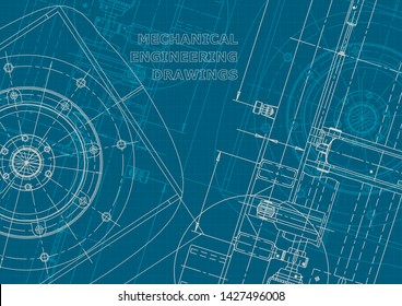 Cover, flyer, banner, background. Engineering drawing, technical documentation