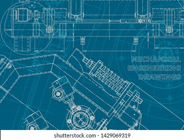 Cover, flyer, banner, background. Engineering drawing, technical documentation