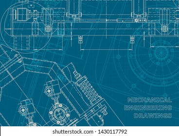 Cover, flyer, banner, background. Engineering drawing, technical documentation