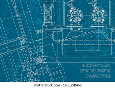 Cover, flyer, banner, background. Engineering drawing, technical documentation
