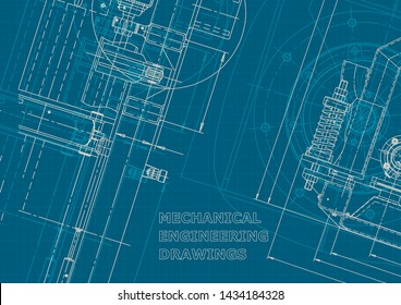 Cover, flyer, banner, background. Engineering drawing, technical documentation