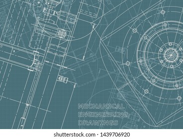 Cover, flyer, banner, background. Engineering drawing, technical documentation
