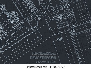 Cover, flyer, banner, background. Engineering drawing, technical documentation