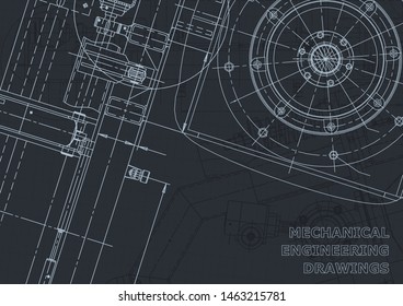 Cover, flyer, banner, background. Engineering drawing, technical documentation