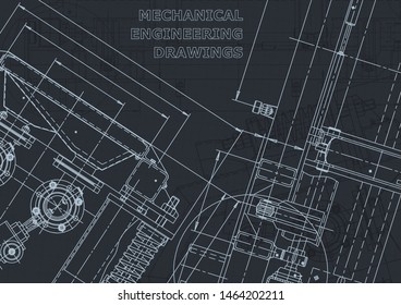 Cover, flyer, banner, background. Engineering drawing, technical documentation