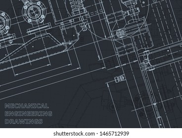 Cover, flyer, banner, background. Engineering drawing, technical documentation
