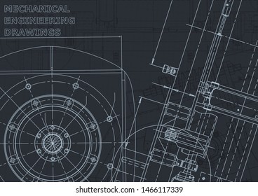 Cover, flyer, banner, background. Engineering drawing, technical documentation