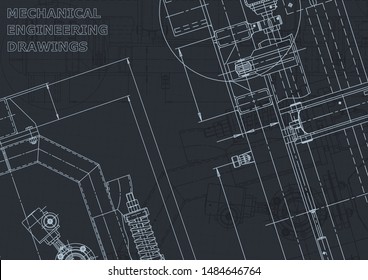 Cover, flyer, banner, background. Engineering drawing, technical documentation