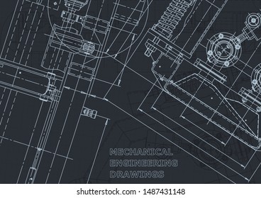 Cover, flyer, banner, background. Engineering drawing, technical documentation