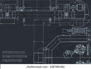 Cover, flyer, banner, background. Engineering drawing, technical documentation