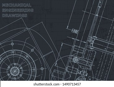 Cover, flyer, banner, background. Engineering drawing, technical documentation