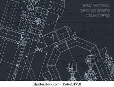 Cover, flyer, banner, background. Engineering drawing, technical documentation