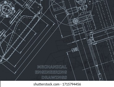 Cover, flyer, banner, background. Engineering drawing, technical documentation