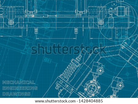 Cover, flyer, banner, background. Engineering drawing, technical documentation
