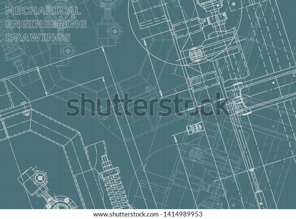 Cover Flyer Banner Background Engineering Drawing Stock Vector (royalty 