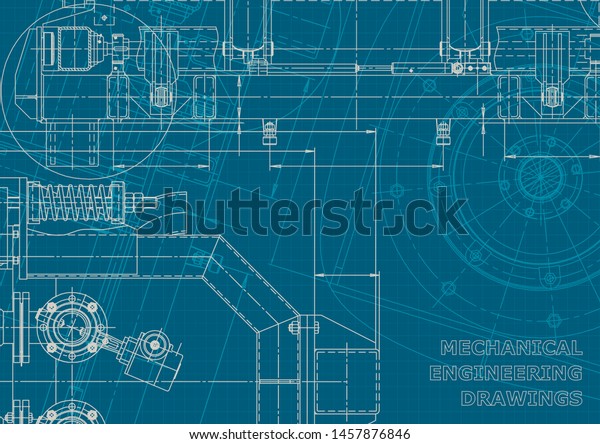 表紙 チラシ バナー 背景 エンジニアリング図面 技術文書 のベクター画像素材 ロイヤリティフリー