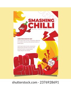 Ein Cover-Flyer-Chilischarakter