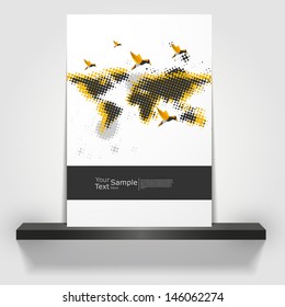 Cover or flyer / Halftone map design