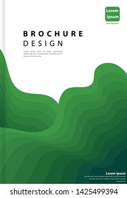 Cover or flyer template with 3d abstract paper cut background for template design, layout, posters, brochure - vector illustration Eps 10.