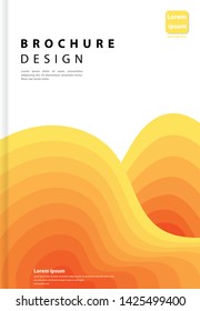 Cover or flyer template with 3d abstract paper cut background for template design, layout, posters, brochure - vector illustration Eps 10.