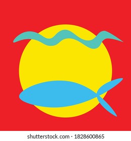 
Cover or flyer template with abstract paper on a blue green red yellow background.