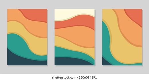 Cover or flyer template with abstract paper cut background, Vector template in carving art style	