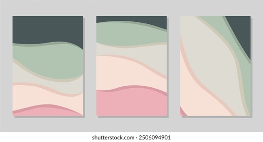 Cover or flyer template with abstract paper cut background, Vector template in carving art style	