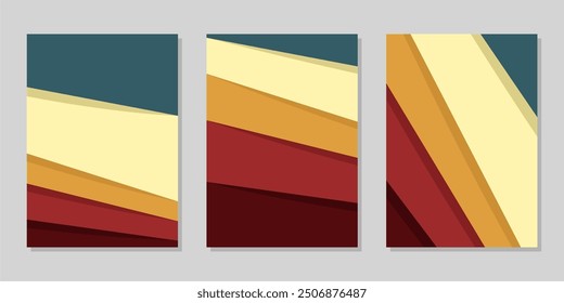 Cover or flyer template with abstract paper cut background, Vector template in carving art style