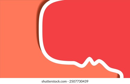 
Cover or flyer template with abstract red paper cut on pink background. Vibrant abstract pink wave pattern background. horizontal Vector template. wave line art 
