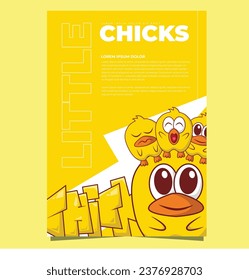 A cover flyer three little chicks