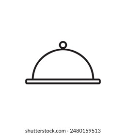 Cover food dish icon kitchen black hot metal silver design.