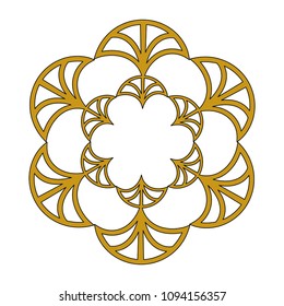 cover frame victorian style with floral shape