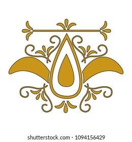 cover frame victorian style with floral shape