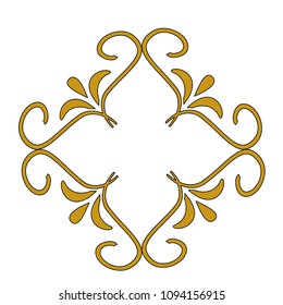 cover frame victorian style with floral shape