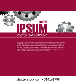 Cover with gears, vector illustration