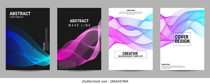 Cover geometric minimal. Set. Vector abstract line pattern for poster, flyer, etc. Vector Illustration