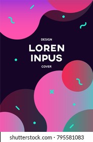 Cover with geometric pattern. Shapes with gradients composition. Dynamic Effect 