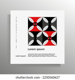 Cover in geometric style. Design template for book, booklet, brochure, poster. The format is square. Vector illustration.