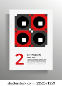 Cubierta en estilo geométrico. Plantilla de diseño para libro, folleto, folleto, cartel, carpeta, libro de texto. Formato A4. Ilustración de color del vector.