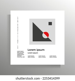 Cover in geometric style. Design template for book, booklet, brochure, poster. The format is square. Vector illustration.