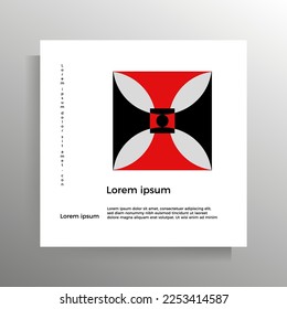Cover in geometric style. Design template for book, booklet, brochure, poster. The format is square. Vector illustration.
