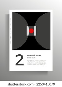 Cover in geometric style. Design template for book, booklet, brochure, poster, folder, textbook. A4 format. Vector color illustration.