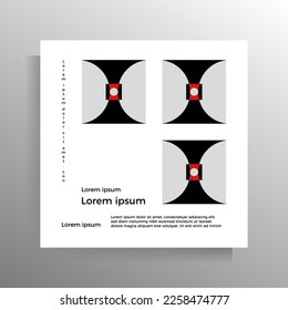 Cover in geometric style. Design template for book, booklet, brochure, poster. The format is square. Vector illustration.